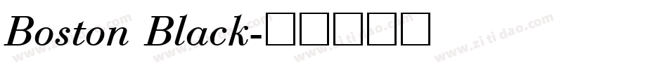 Boston Black字体转换